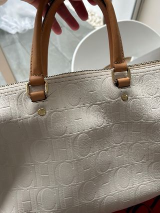 Bolso Carolina Herrera CH Andy 10 Beige/Blanco