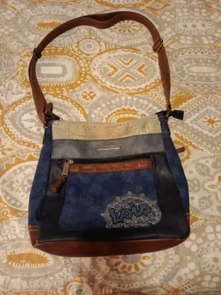 Bolso Lois azul y marrón