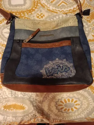 Bolso Lois azul y marrón