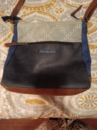 Bolso Lois azul y marrón
