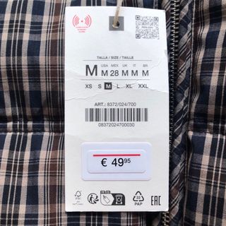 Chaqueta Zara cuadros marrón y negro