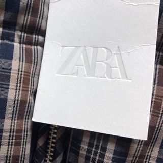 Chaqueta Zara cuadros marrón y negro