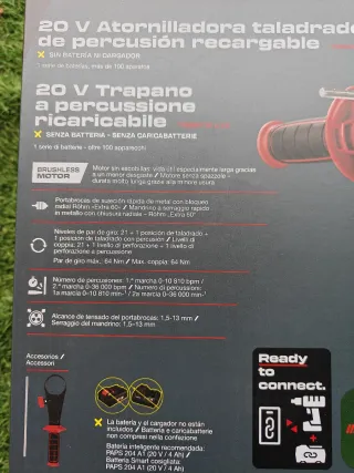 Taladro Percutor Parkside Performance 20V