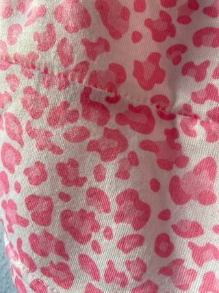 Top corto estampado leopardo rosa