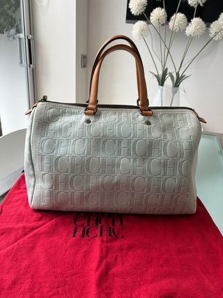 Bolso Carolina Herrera CH Andy 10 Celeste/Beige