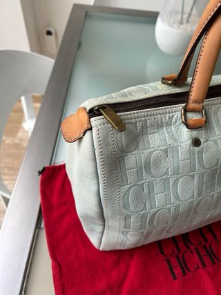 Bolso Carolina Herrera CH Andy 10 Celeste/Beige