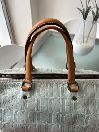 Bolso Carolina Herrera CH Andy 10 Celeste/Beige