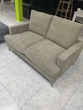 Sofá 2+3 plazas tela beige/gris