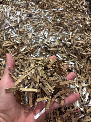 Cartón triturado para embalaje