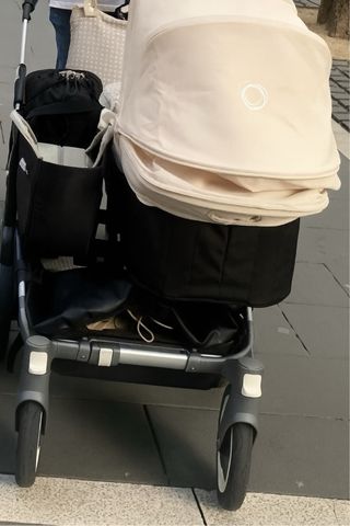 Bugaboo carro gemelar + dos sacos hechos a medida