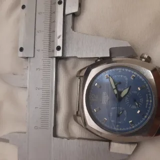 Reloj Heuer Cronógrafo Azul y Plateado automático