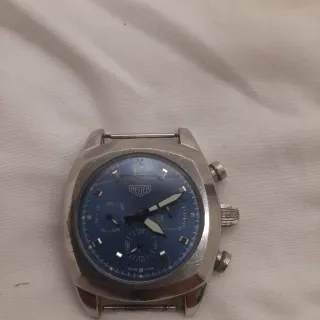Reloj Heuer Cronógrafo Azul y Plateado automático