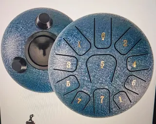 Tambor de Lengua de Acero de 6", 15 cms, 11 notas