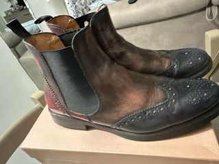 Stivaletti donna pelle tricolore