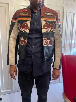 Chaqueta Biker de Piel marcaTop Gear para Red Bull