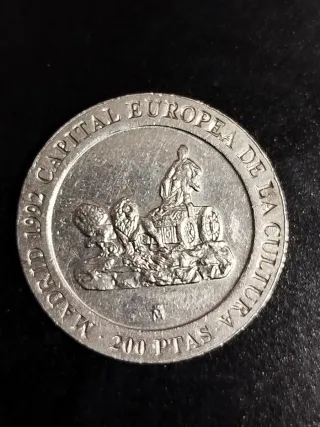 Moneda 200 Pesetas Madrid Capital Europea Cultura