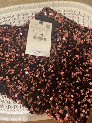Shorts lentejuelas Zara