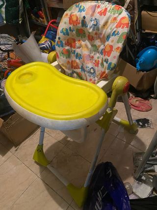 Trona para bebé con funda de elefantes