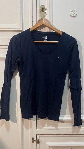 Camiseta Tommy Hilfiger Manga Larga Azul Marino