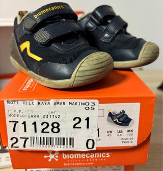 Biomècanics Zapatos Niño Azul/Amarillo Talla 21