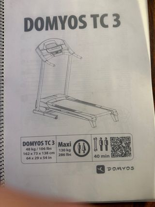 Cinta de correr DOMYOS TC3