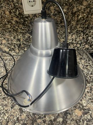 Lámpara Techo Industrial Metal Plata