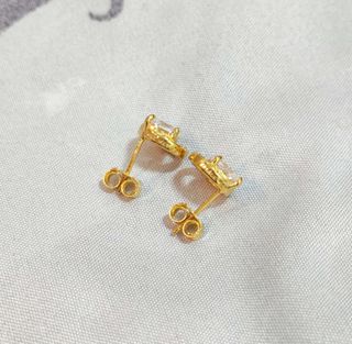 Conjunto Piedra y Círculo Brillante dorado