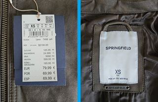 Chaqueta Hombre Springfield Cuero Sintético Marrón