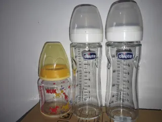 Biberones de cristal Chicco y Nuk