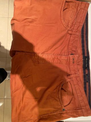 Pantalones Massimo Dutti Talla 48 Naranja