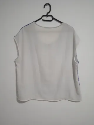 Blusa Punto Roma Talla 44 Azul