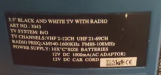 Televisor Portátil Radio Azul