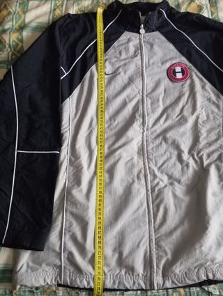 Chaqueta Cortavientos Nike Vintage Negra y Gris