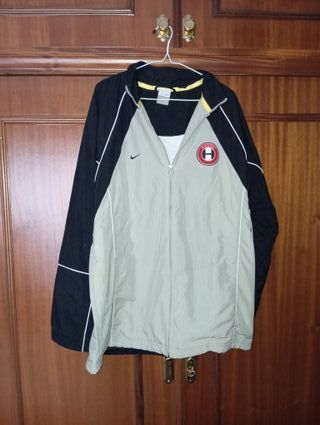 Chaqueta Cortavientos Nike Vintage Negra y Gris