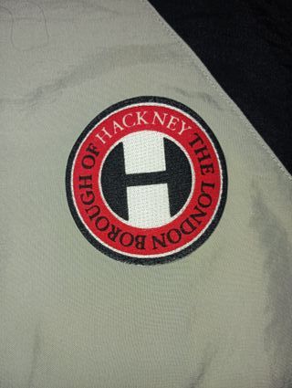 Chaqueta Cortavientos Nike Vintage Negra y Gris