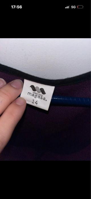 Chaleco morado con cordones talla 14