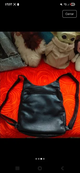 Mochila Bosanova Piel Vegana Negra