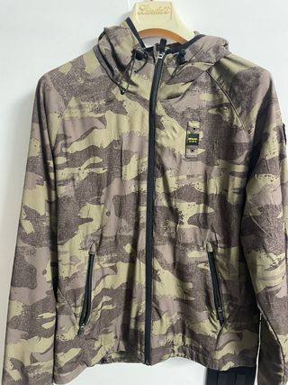 Blauer Giacca Uomo Camouflage
