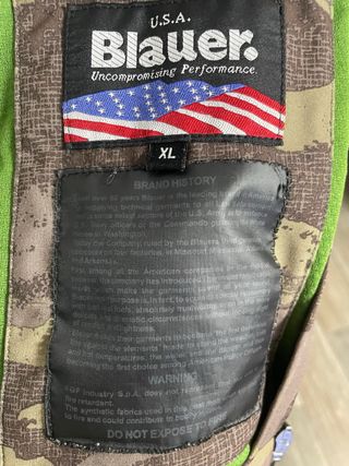 Blauer Giacca Uomo Camouflage