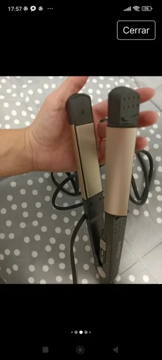 Plancha y Rizador BaByliss 2 en 1 dorado