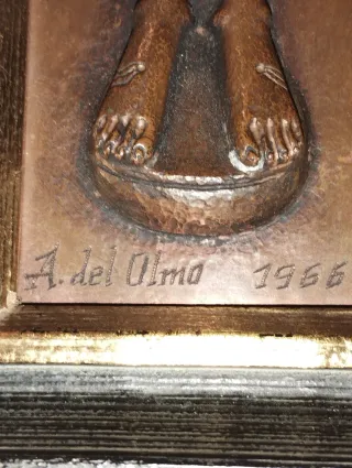 Cuadro Cruz Cristo A.del Olmo Arte Moderno