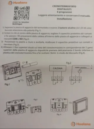 Cronotermostato Digitale Hualans Programmabile LCD
