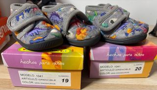 Zapatillas Niños Dinosaurios Talla 19