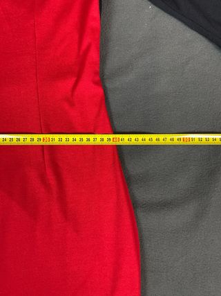 Vestido Tubo Bicolor Rojo y Negro Talla M