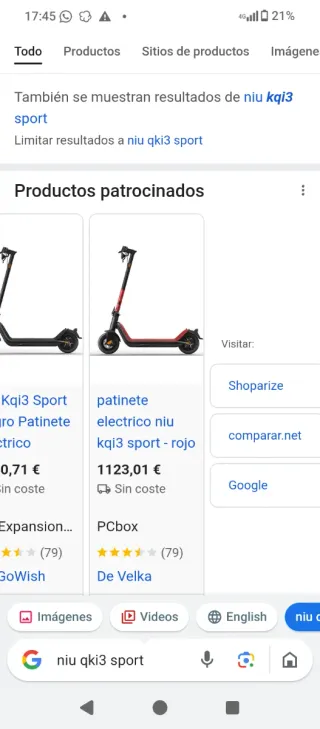 Patinete Eléctrico NIU KQi3 Sport