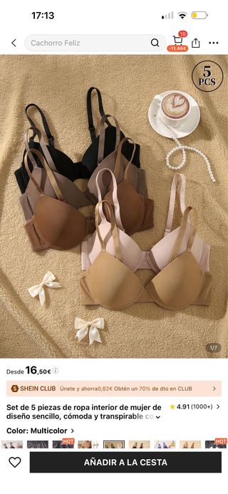 Set 8 Sujetadores Mujer Cómodos