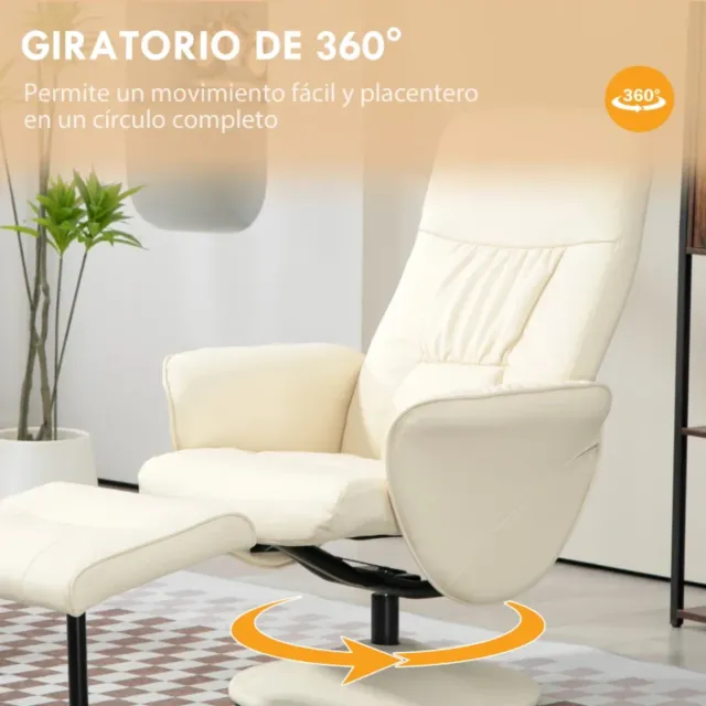 Poltrona Relax HOMCOM con Poggiapiedi