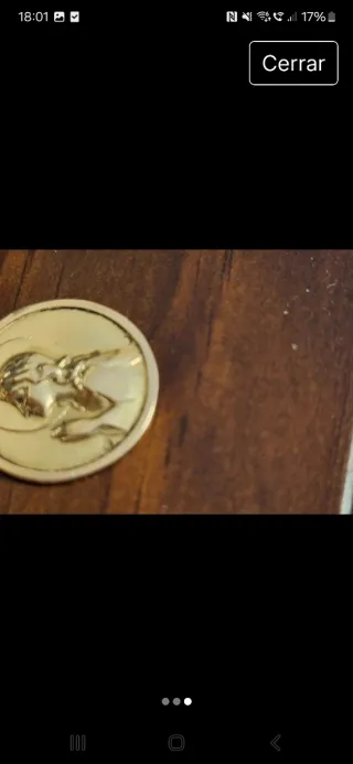 Medalla oro 18k Virgen Orando