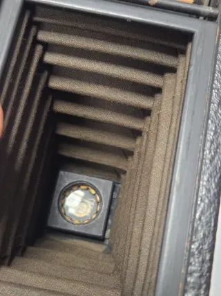 Antigua Cámara Kodak 1910 Fuelle Rojo