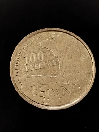 Moneda 100 Pesetas Camino de Santiago